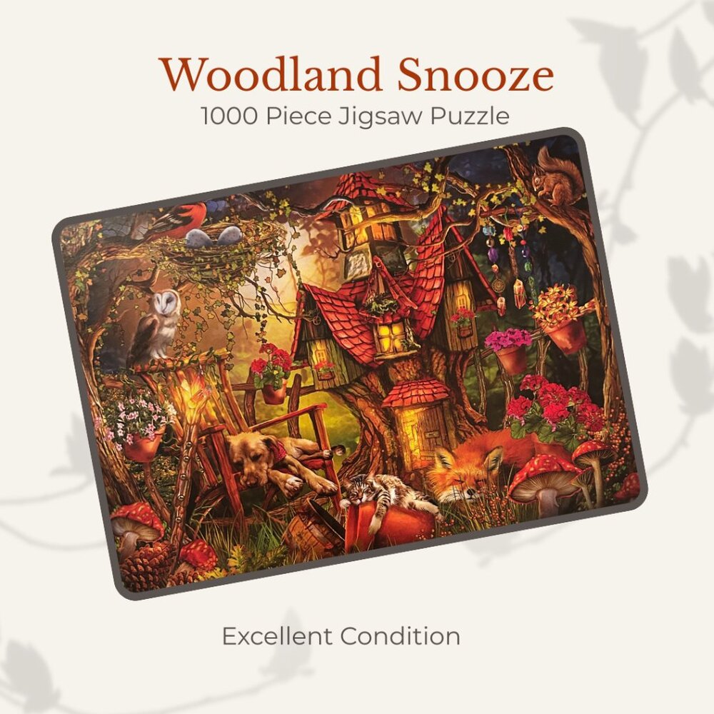 Vermont Christmas Company Woodland Snooze Puzzle 1000 Pieces